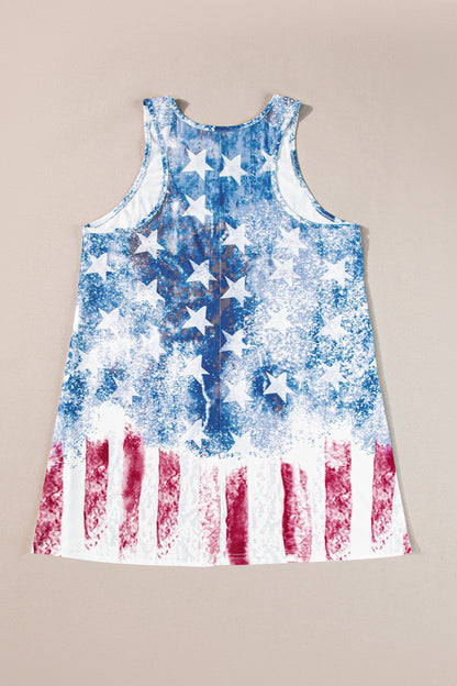 US Flag Scoop Neck Tank