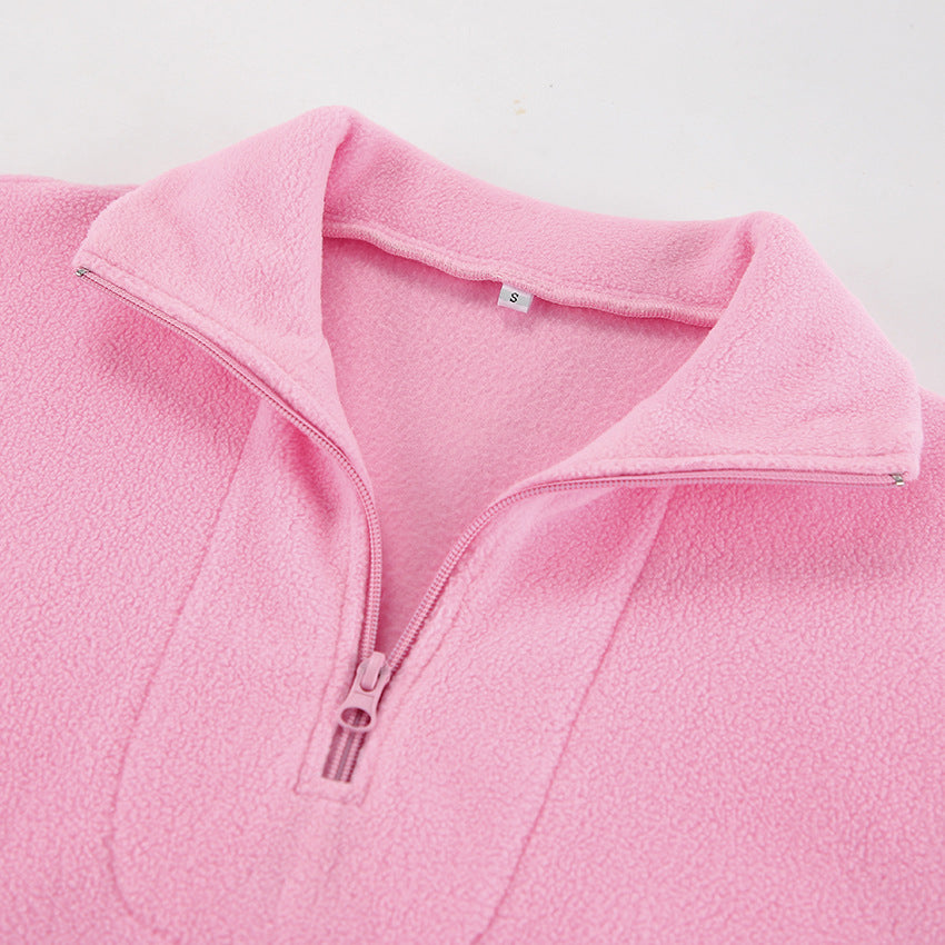 Quarter Zip Long Sleeve Sweatshirt