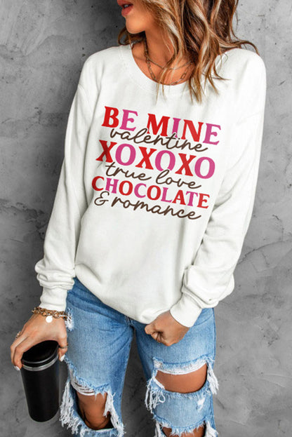 Letter Graphic Long Sleeve Sweatshirt