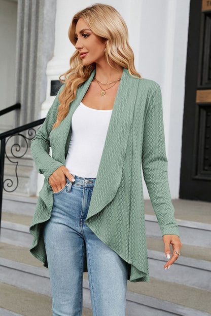 Open Front Long Sleeve Cardigan