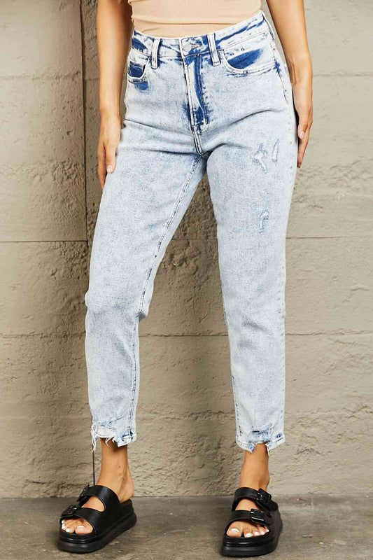 BAYEAS High Waisted Acid Wash Skinny Jeans