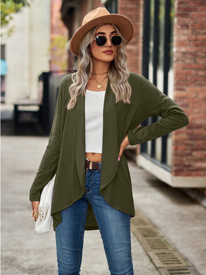 Open Front Long Sleeve Cardigan