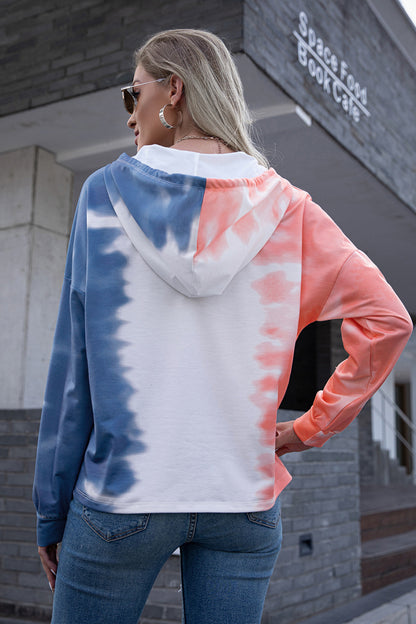 Tie-Dye Drawstring Hoodie