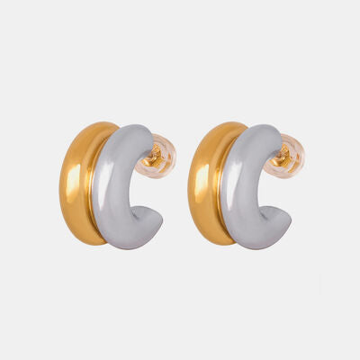 18K Gold-Plated C-Hoop Earrings