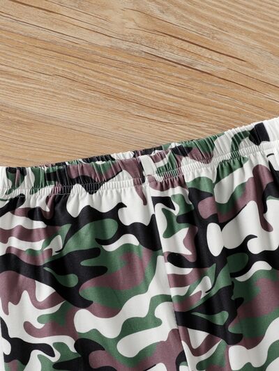 MARCH FORWARD Camouflage Top and Pants Set