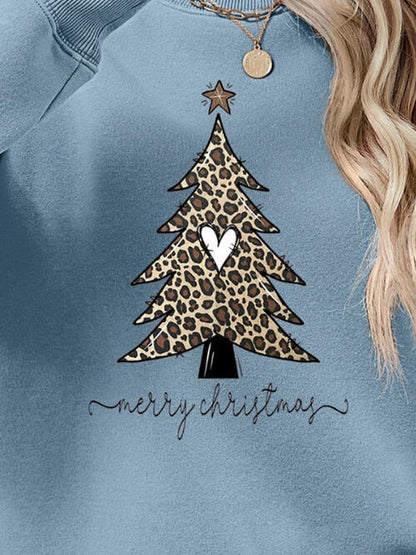 Christmas Tree Graphic Long Sleeve Sweatshirt