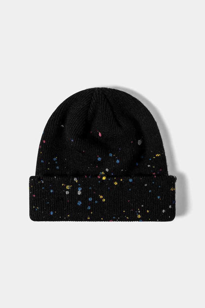 Confetti Rib-Knit Cuff Beanie